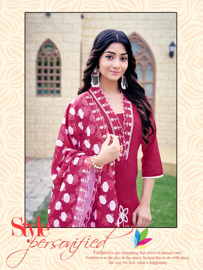 Kajal By Parra Silk Embroidery Kurti With Bottom Dupatta Wholesale Shop In Surat